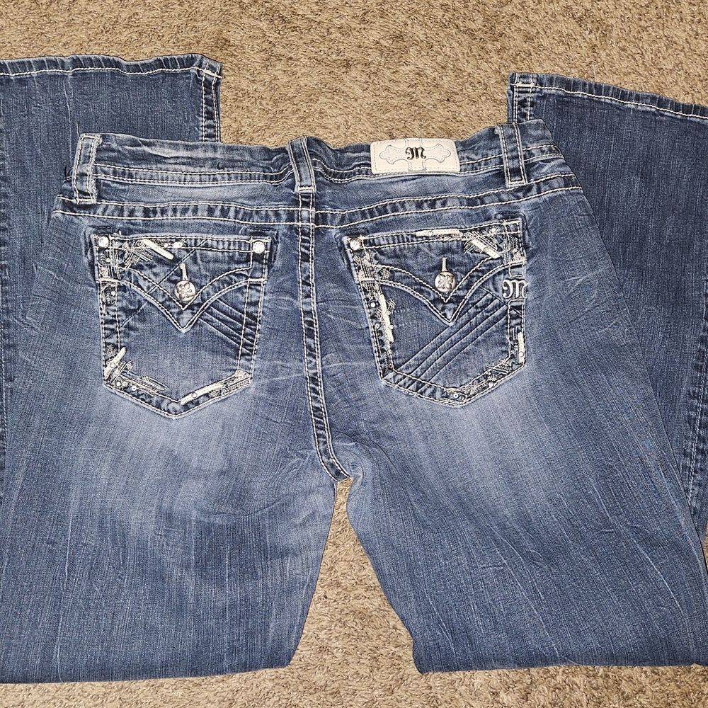 Miss Me Blue Easy Boot Cut Jeans Mid Rise 32x29